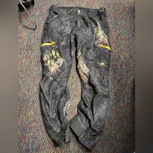 Camouflage Hunting Pants with Yellow Accents